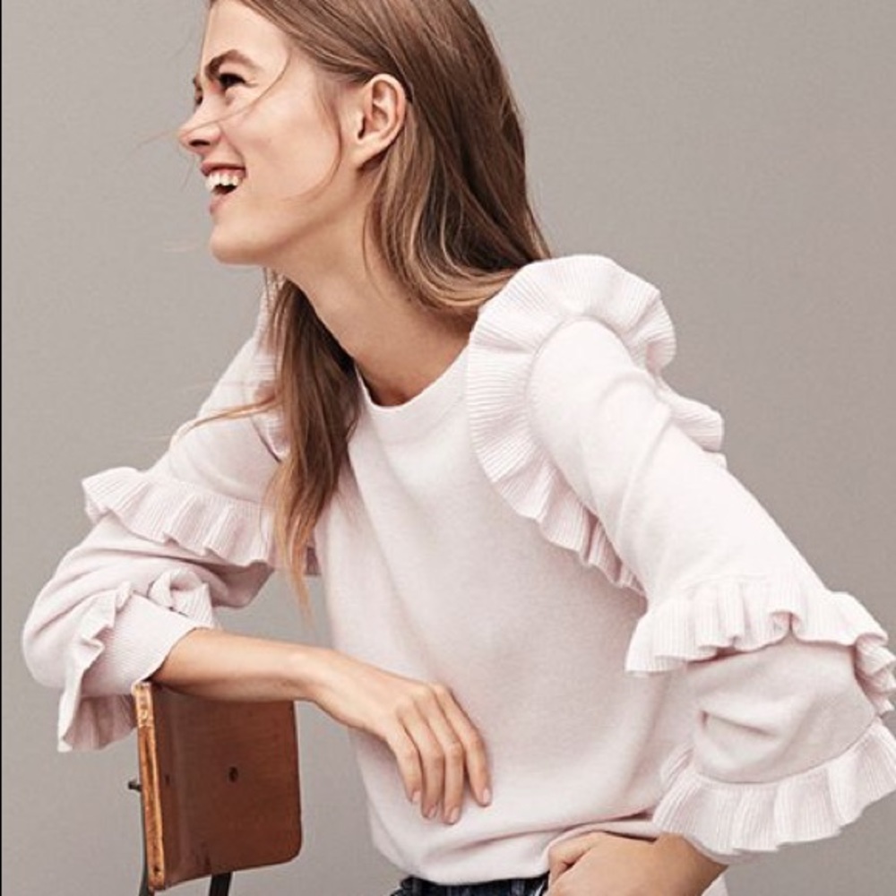 Banana Republic Ruffle Sleeve Sweater